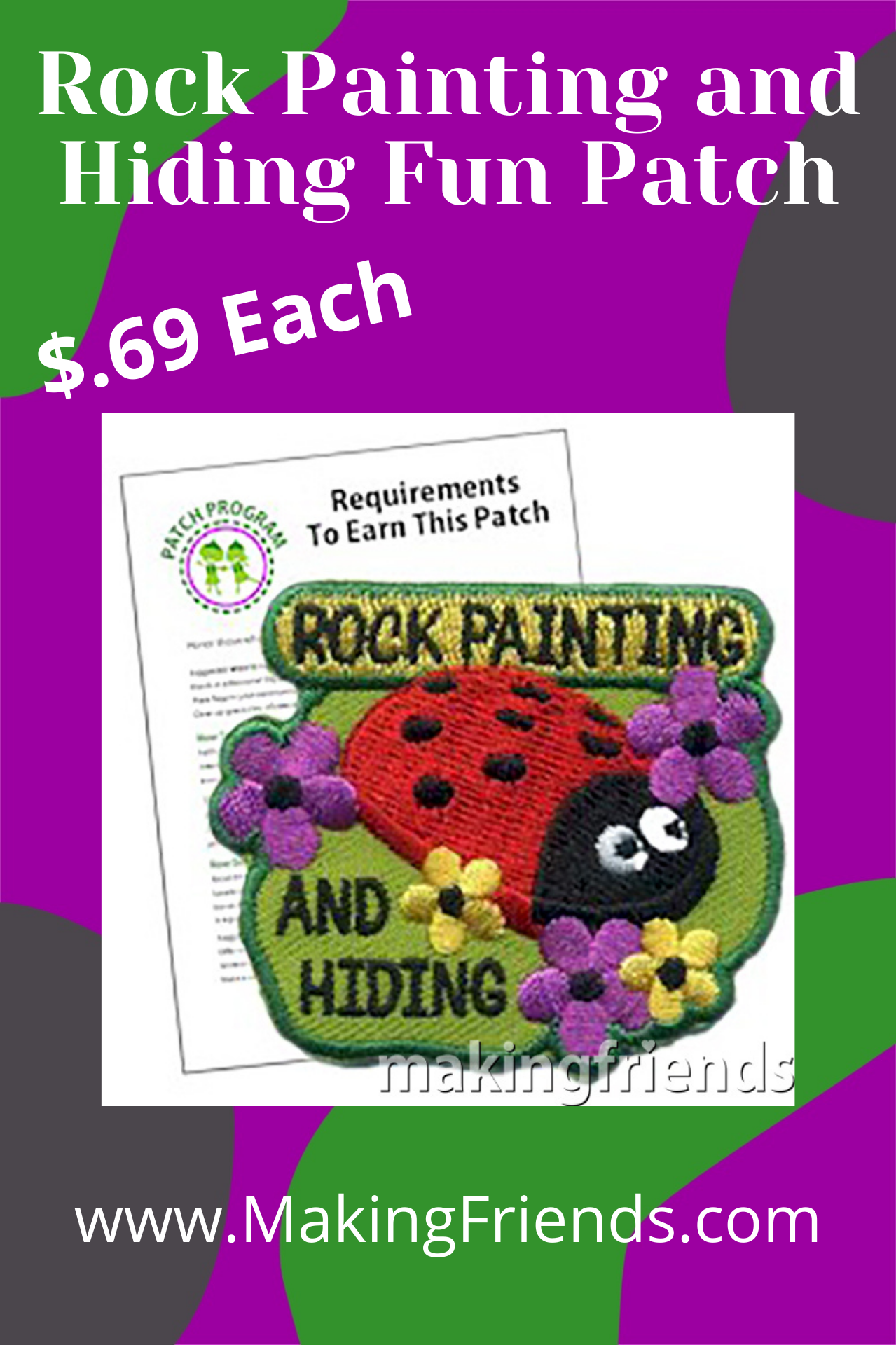 Rock Painting and hunting for painted rocks has quickly become a popular trend. It’s a fun and creative way to combine art, outdoor activity, and community spirit. #makingfriends #patchprogram #rockpainting #painting #outdoorpainting #community #paintrocks #rockhiding via @gsleader411