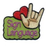 Sign Language Girl Scout Fun Patch