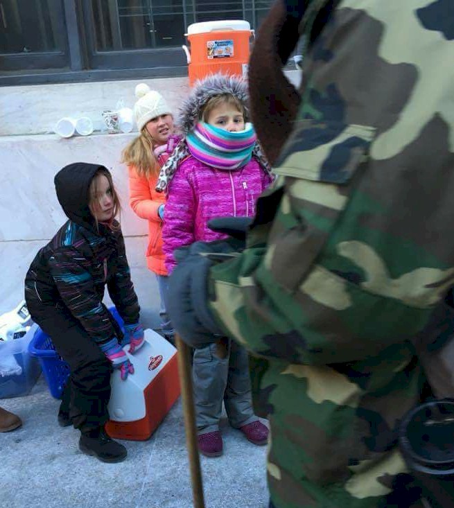 Girl Scouts Feeding the Homeless