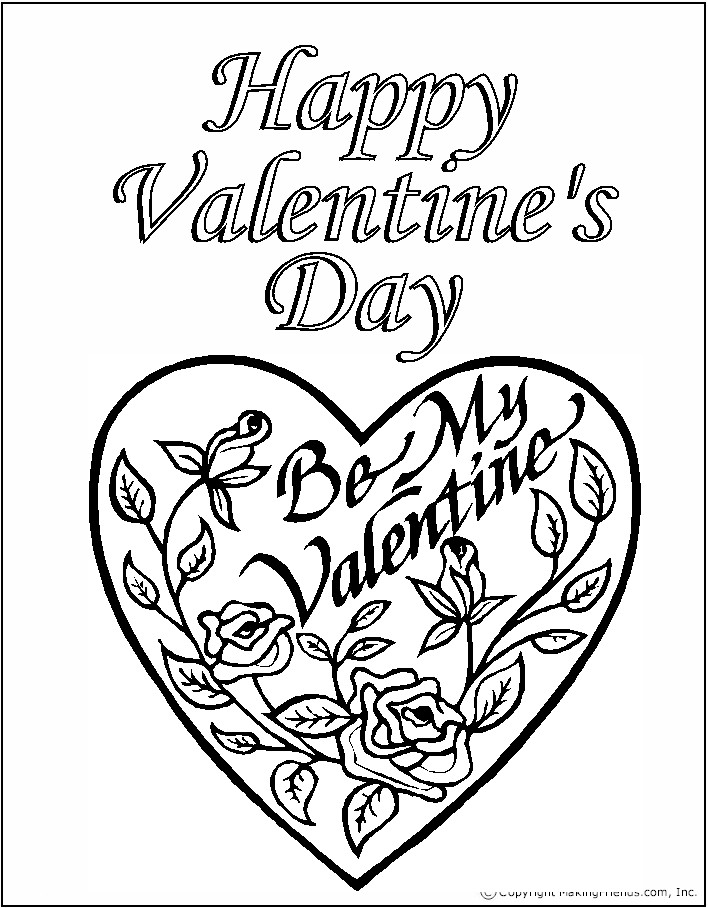 Valentine’s Day Coloring Pages