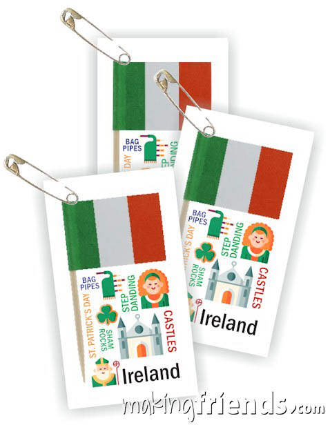 Girl Scout Thinking Day Toothpick Flag SWAP Ireland via @gsleader411