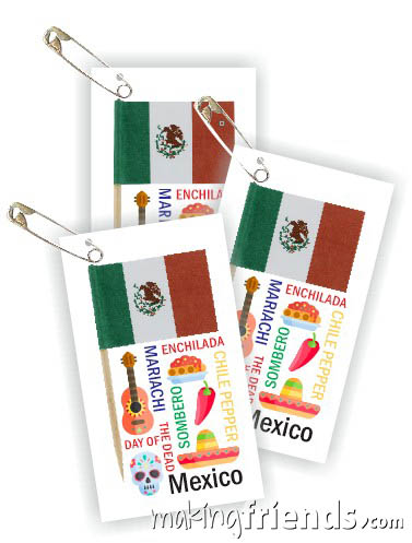 Girl Scout Thinking Day Toothpick Flag SWAP Mexico via @gsleader411