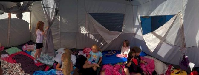 Brownie Girl Scouts Tent Camping