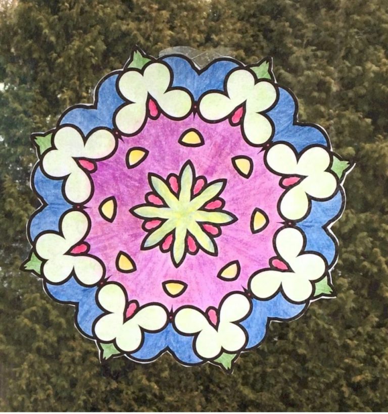 Faux Stained Glass Mandala