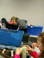 Earn the Clothing Drive patch with your service unit. Troop 90770 of Munroe Falls OH sorting a lot of bins of clothes for women getting their life together and back on track, with hopes of reuniting with their children. Great new place for service hours. Kids helping kids.