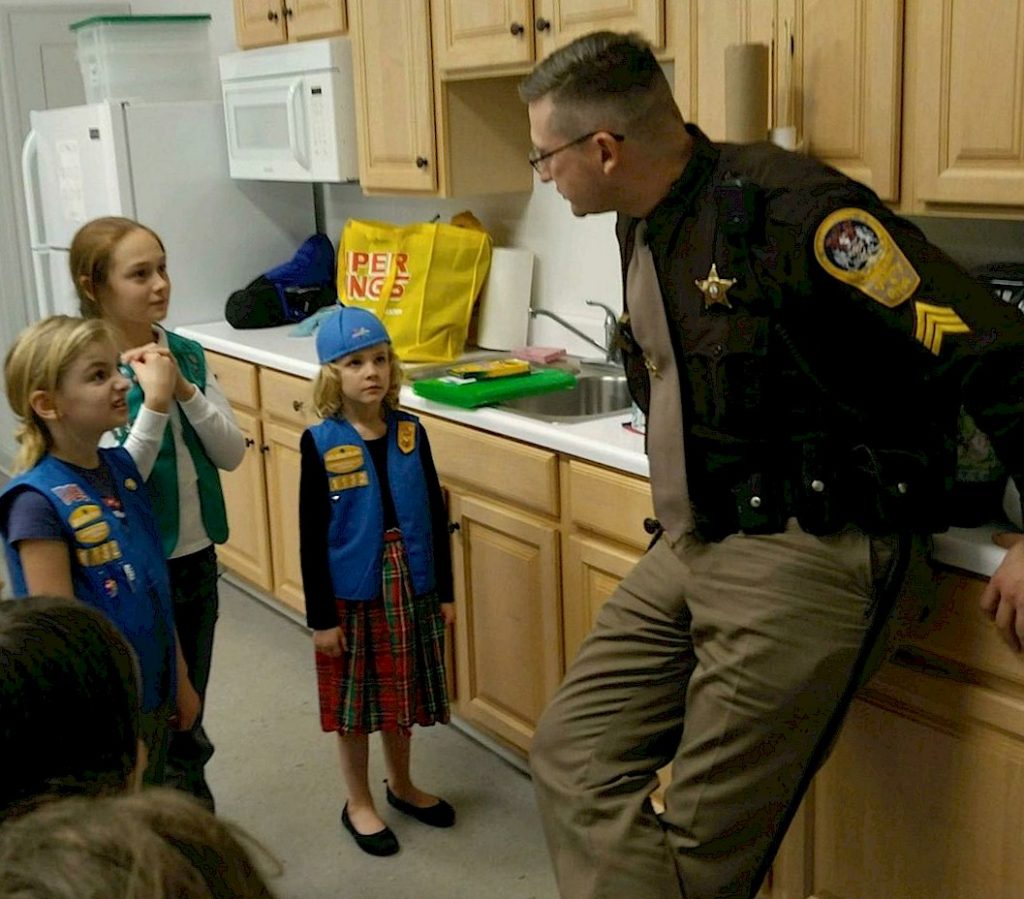 Girl Scout learn about bullying.