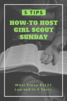 5 Tips How To Host Girl Scout Sunday. What Troop 1133 learned in 4 years. A troop re-started and perfected Girl Scout Sunday event for their community.