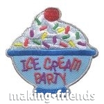 Girl Scout Ice Cream Party Fun Patch