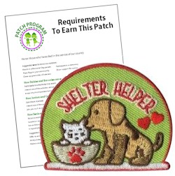ADOPT A PET Iron On Patch Dogs Cats Pets Animals 