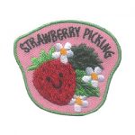 Girl Scout Strawberry Picking Fun Patch