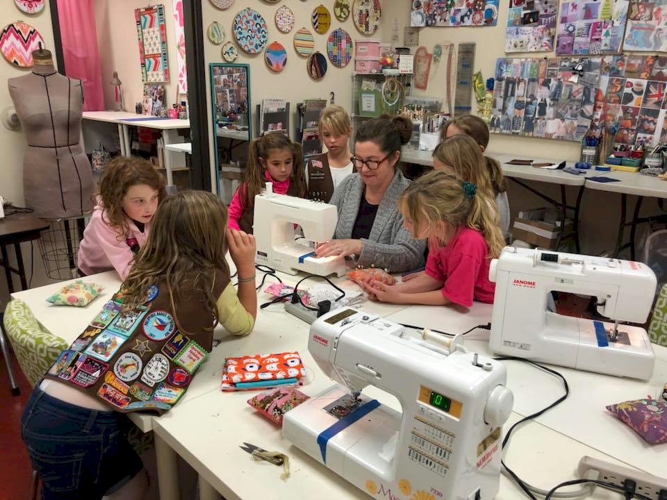 Brownie Girl Scout Sewing