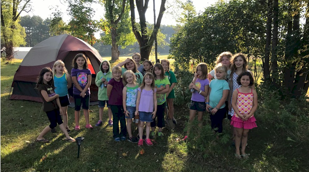 Brownie Girl Scouts Backyard Camping