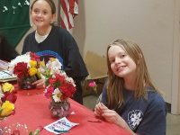 Junior Girl Scouts Flower Arranging