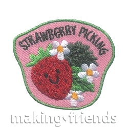 Girl Scout Strawberry Picking Fun Patch