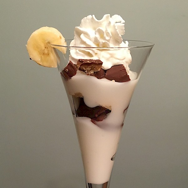 Banana, Peanut Butter and Chocolate Parfait
