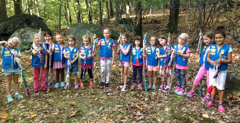 Daisy Girl Scouts Hiking