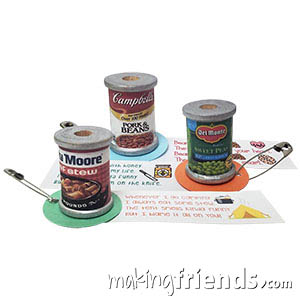 Canned Food Girl Scout Friendship SWAP Kit via @gsleader411