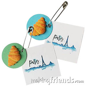 Paris Croissant Friendship Swap Kit. Breakfast in Paris anyone? You can be there in spirit by sharing our croissant swaps. Fun if your girls chose from for their international celebration. Kit makes 24 and is available at MakingFriends®.com. via @gsleader411