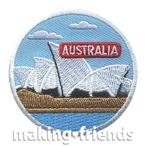 Girl Scout Australia Thinking Day Landmark Patch