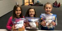 Troop 46757 from Pittsburgh made blessings bags.
