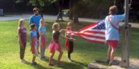 Troop 14661 - Flag raising at Singing Hills.