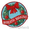 girl scouts wreath making fun patch