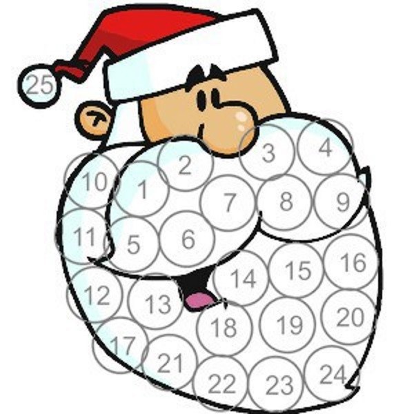 Printable Santa Advent Calendar