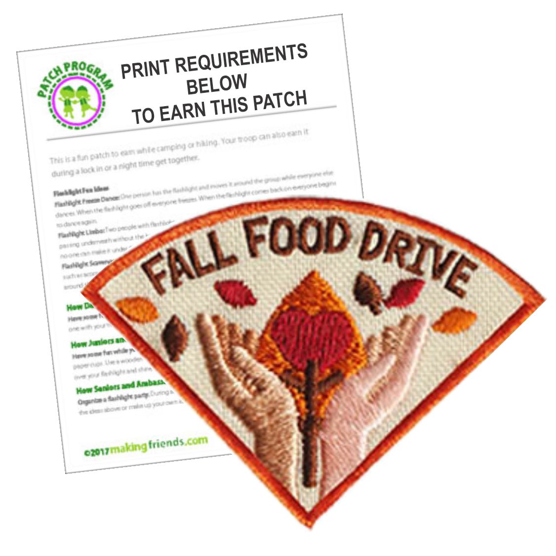 Girl Scout Fall Food Drive Patch Program