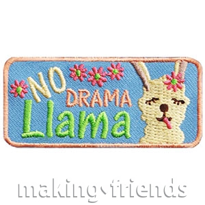 Girl Scout No Drama Llama Fun Patch