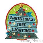 girl scouts christmas tree lighting fun patch