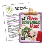 Girl Scout Phone Scavenger Hunt Fun Patch
