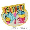 girl scout tea party fun patch $.69 each free shipping available