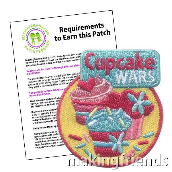 Try our suggestions for hosting a cupcake wars for your troop or service unit. Cupcake Wars Certificate available to print. #makingfriends #gsmakingfriends #patchprogram #funpatch #scoutpatches #girlscouts #scouts #girlscoutleader #cupcakewars via @gsleader411