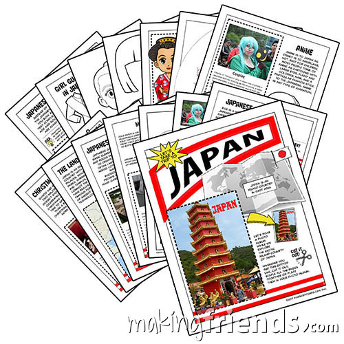 Our fifteen-page download is packed with 13 different activities to help your girls get ready for their Japan presenation. #makingfriends #gsmakingfriends #girlscouts #scouts #girlscoutleader #thinkingday #worldthinkingday via @gsleader411