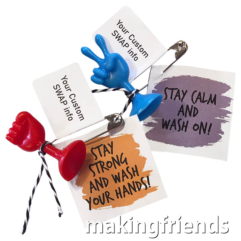 Healthy Hands Friendship Swap Kit. "Hand" out these swaps to remind your friends to wash their hands. Kit makes 24 and is available at MakingFriends®.com. via @gsleader411