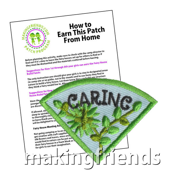 Caring: Character Building Patch Program® from MakingFriends®.com. Designed for any troop interested in reviewing the law. Our suggested requirements include opportunities for scouts of every level to put the law into practice with activities tailored for their age. #makingfriends #patchprogram #scoutpatches #girlscouts #scouts #juliettescouts #girlscoutlaw via @gsleader411