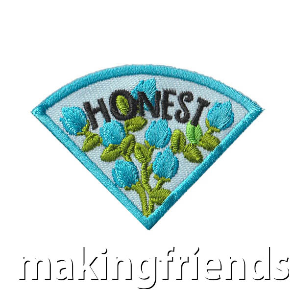 Honest: Character Building Patch Program® from MakingFriends®.com. Designed for any troop interested in reviewing the law. Our suggested requirements include opportunities for scouts of every level to put the law into practice with activities tailored for their age. #makingfriends #patchprogram #scoutpatches #girlscouts #scouts #juliettescouts #girlscoutlaw via @gsleader411