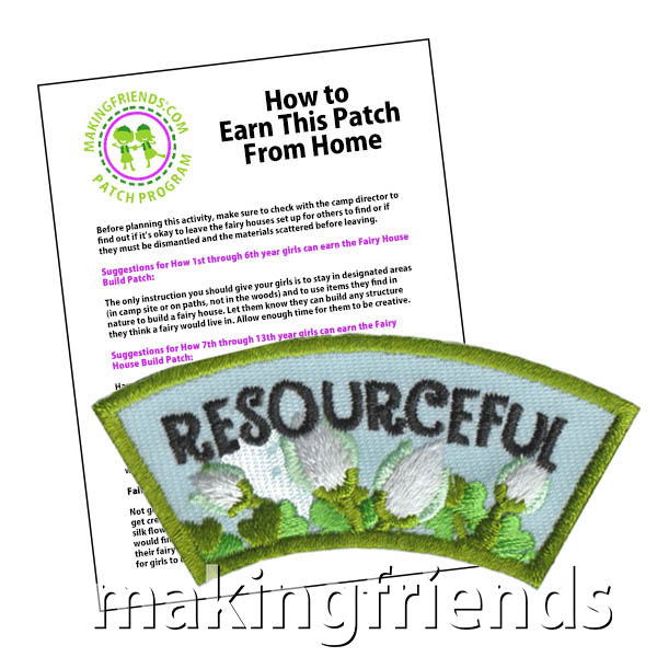 Resourceful: Character Building Patch Program® from MakingFriends®.com. Designed for any troop interested in reviewing the law. Our suggested requirements include opportunities for scouts of every level to put the law into practice with activities tailored for their age. #makingfriends #patchprogram #scoutpatches #girlscouts #scouts #juliettescouts #girlscoutlaw via @gsleader411