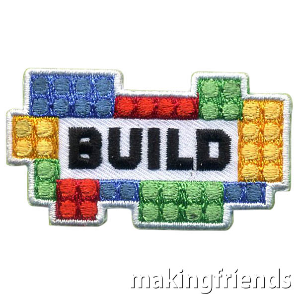 Build Patch from MakingFriends®.com. Your scouts will have fun building together and completing different challenges. There are so many fun ideas. Try some or our suggestions or the troop can come up with their own ideas. After the fun don't forget the Build Patch from MakingFriends®.com. #makingfriends #mf #scoutingfromhome #scoutpatches #girlscouts #scouts #juliettescouts via @gsleader411
