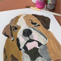 paint night, painting, dogs, dog painting, kids painting