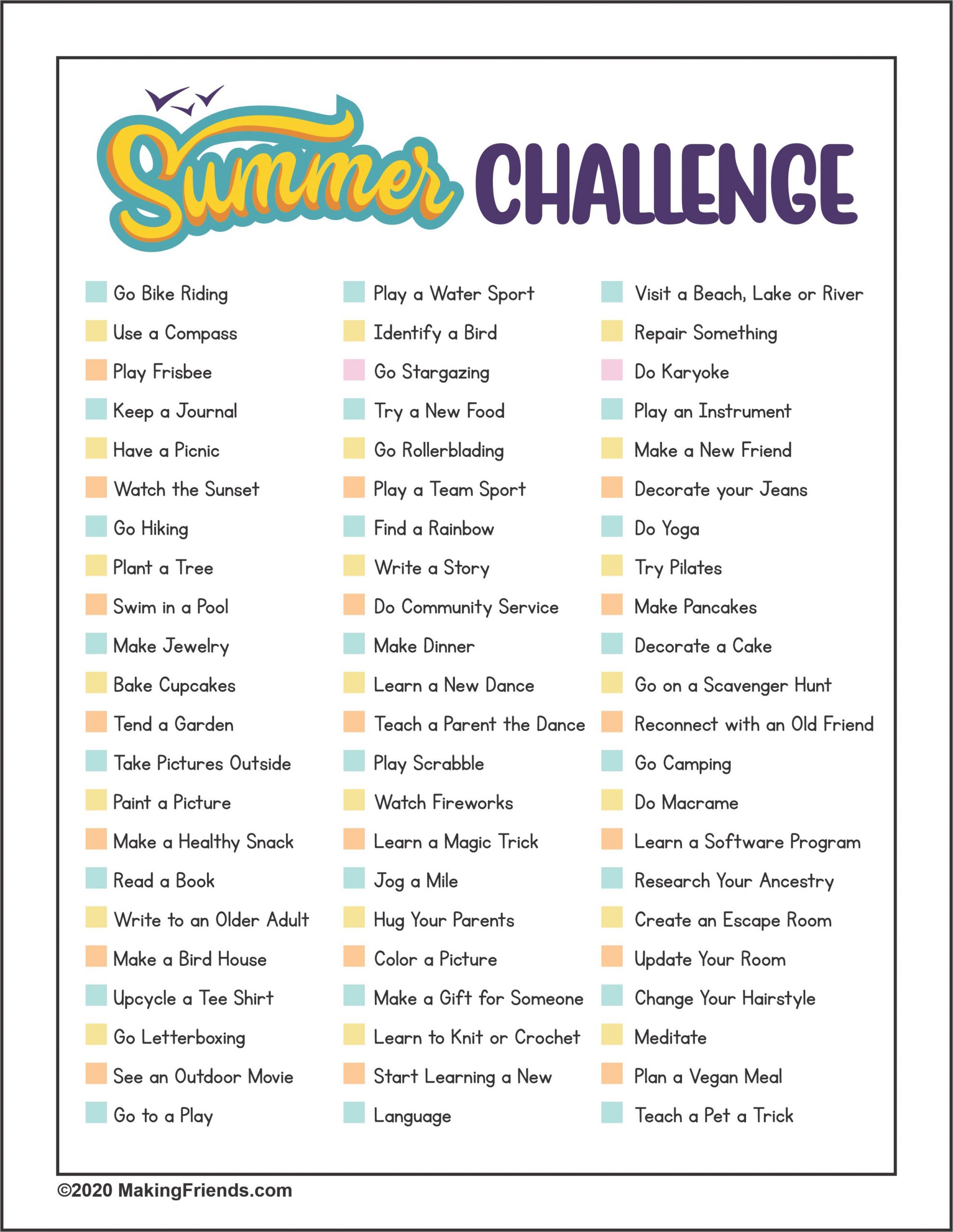 Summer Challenge Patch - MakingFriends