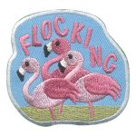Girl Scout Flocking Flamingo Patch
