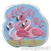 Girl Scout Flocking Flamingo Patch