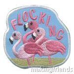 Girl Scout Flocking Flamingo Patch