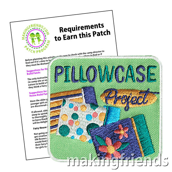 Pillowcases are needed in many places such as shelters. Here is a simple project to make them. #makingfriends #pillowcaseproject #girlscoutpatch #funpatch #gs #gsfunpatches #girlscouts #projects #communityserviceproject #helpshelters via @gsleader411