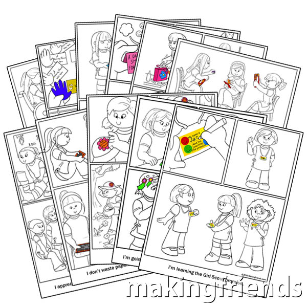 Girl Scout Daisy Petal Coloring Pages via @gsleader411