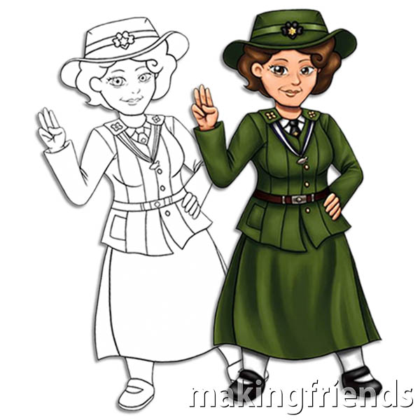 Flat Juliette Low Free Girl Scout Downloadable via @gsleader411