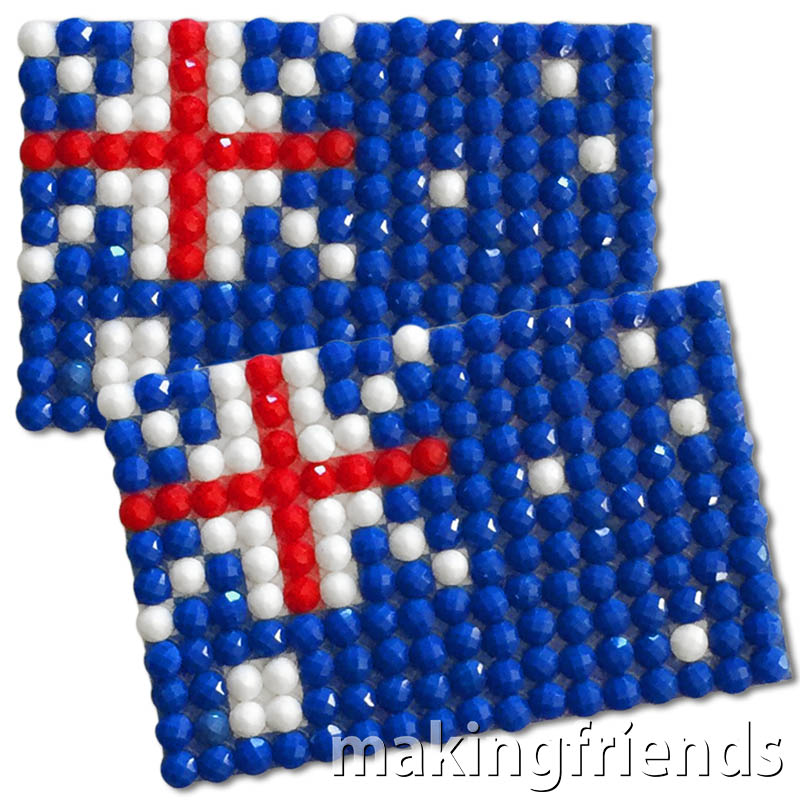 Diamond Painting Australia flag pin Girl Scout SWAP via @gsleader411