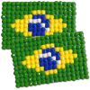 Diamond Painting Brazil flag pin Girl Scout SWAP