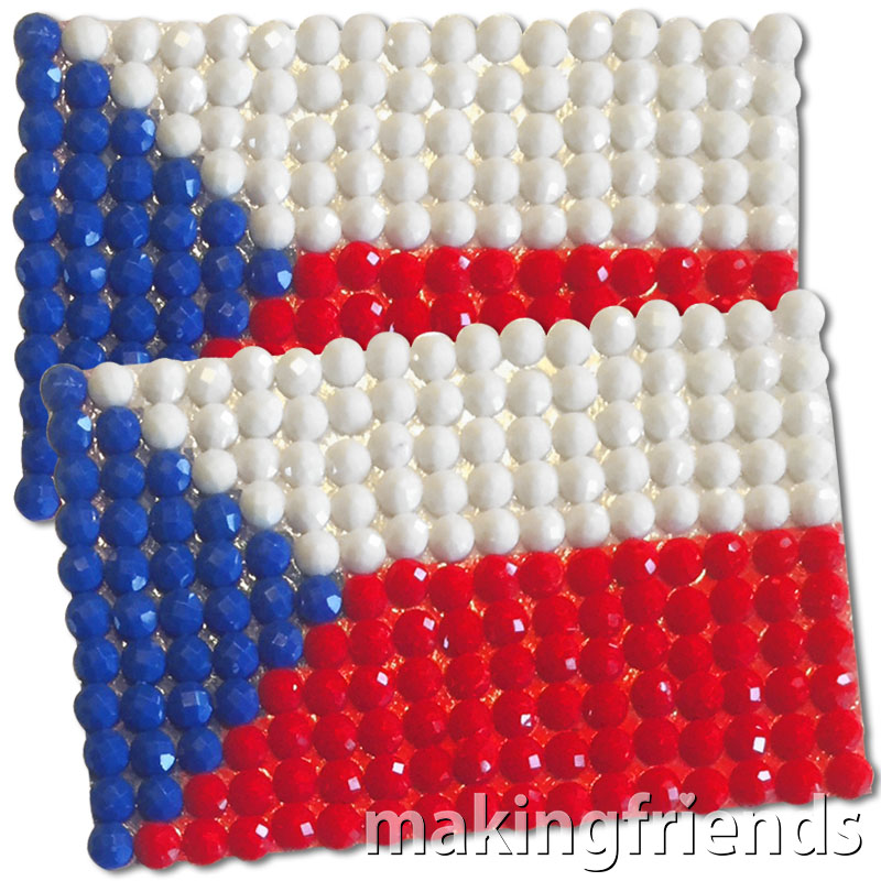Diamond Painting Czechoslovakia flag pin Girl Scout SWAP via @gsleader411
